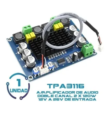 Amplificador Tpa3116 Estereo 120wx2