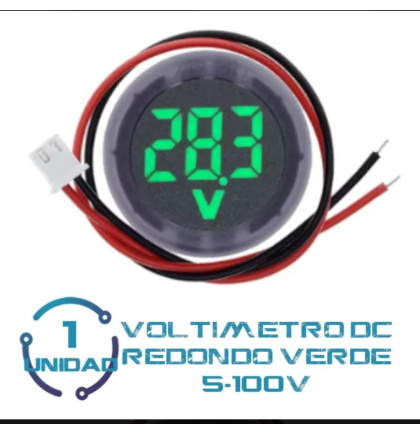 Voltimetro Dc Redondo Verde