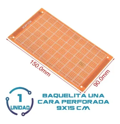 Pcb Perforada Simple 9x15cm