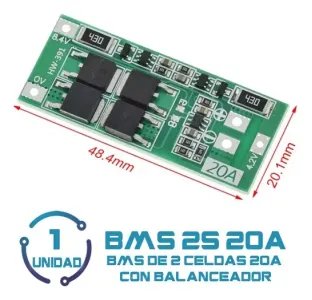 Bms 2 Celdas 20 A