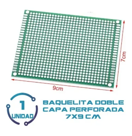 Pcb Perforada Doble 9x7cm