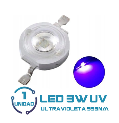 Led 3w Ultra Violeta 395nm