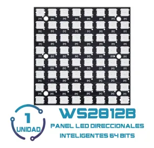 Modulo Led RGB WS2812b Cuadrado 64 Bits