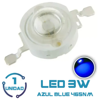 Led 3w Azul 