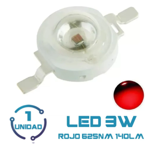 Led 3w Rojo 