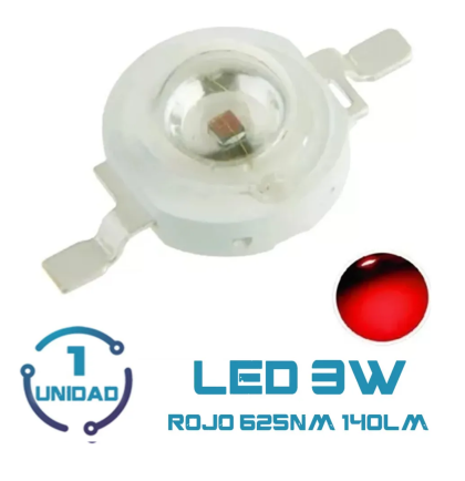 Led 3w Rojo 