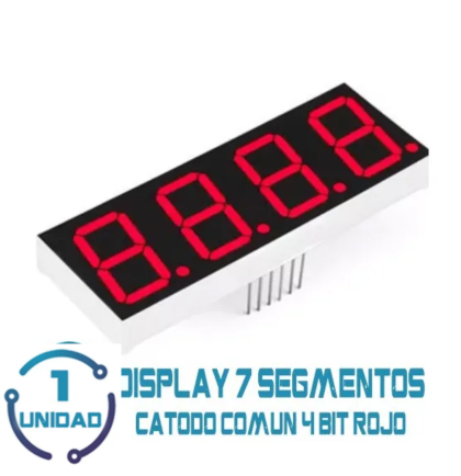 Display 7 segmentos 4 digitos anodo comun