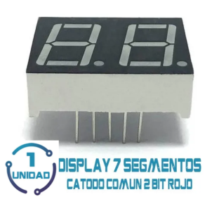 Display 7 segmentos 2 digitos Anodo comun