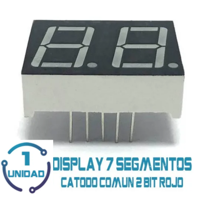 Display 7 segmentos 2 digitos Anodo comun