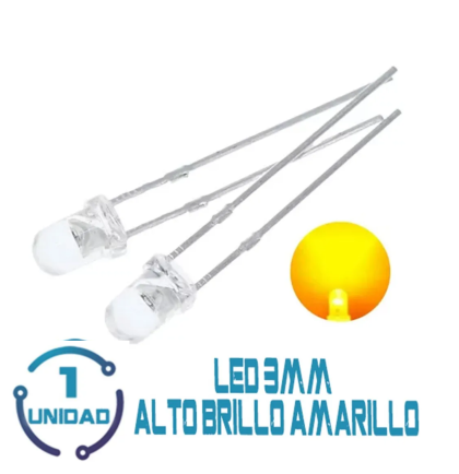 Led 3mm Difuso Amarillo
