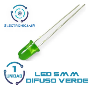 Led 3mm Difuso Verde