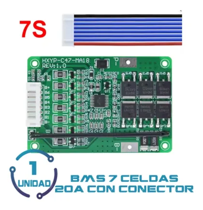 Bms 7s 20a Con Conector 