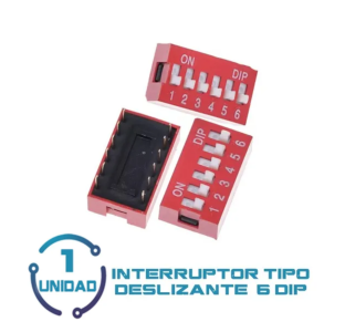 Interruptor Tipo Delizante 2.54 Mm DIP 6pin