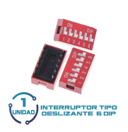Interruptor Tipo Delizante 2.54 Mm DIP 6pin