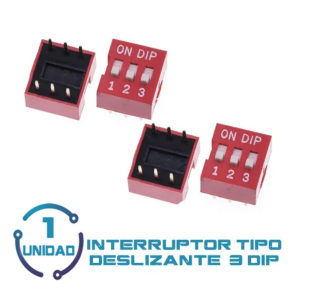 Interruptor Tpo Delizante 2.54mm DIP 3 Pin 