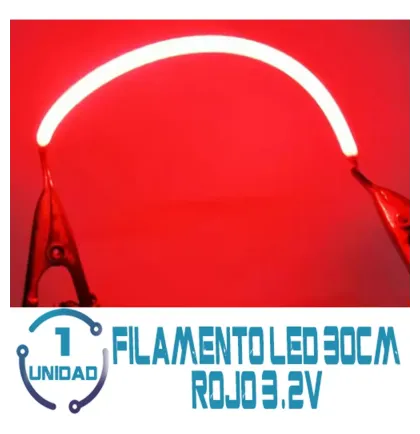 Filamento Led 30cm 3v Rojo