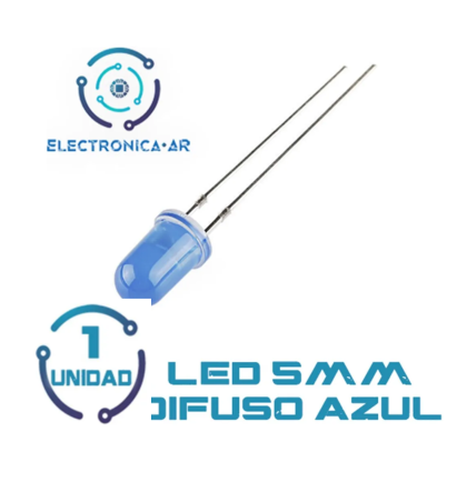 Led 5mm Difuso Azul