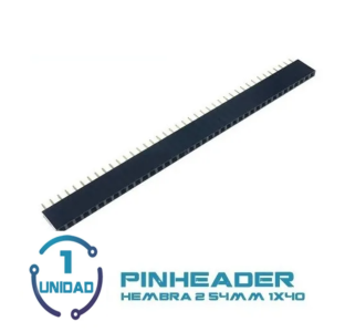 Pin Header Hembra Negro 