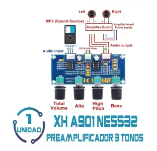 Preamplificador 3tonos Xh- A901