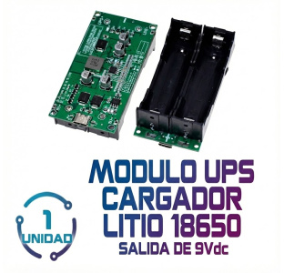 Modulo UPS Para Baterias 18650 Doble 9v 3a 15w