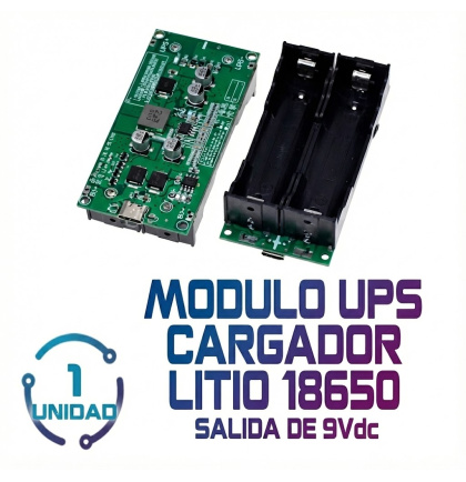 Modulo UPS Para Baterias 18650 Doble 9v 3a 15w