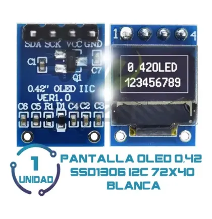 Pantalla Oled 0.42 BLANCA