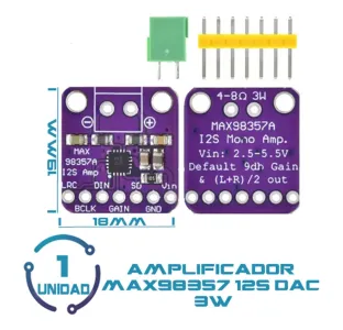 Amplificador Max98357 I2s Dac 3w