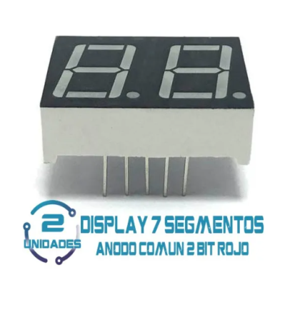 Display 7 segmentos 2 digitos catodo comun