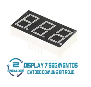 Display 7 segmentos 3 digitos catodo comun