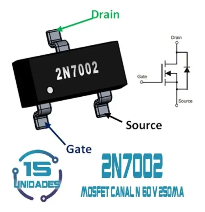 Transistor Mosfet 2n7002 Chn Sot23 NPN