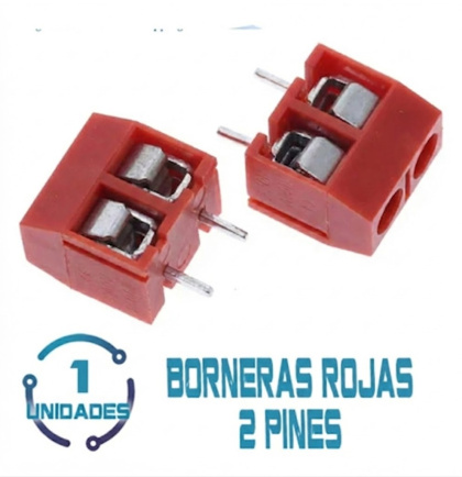 Bornera 2 pines Roja