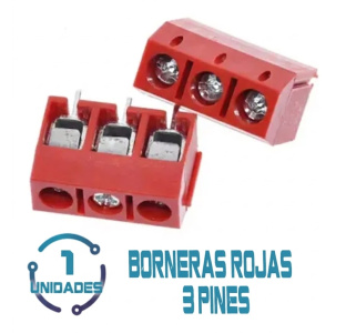 Borneras 3 Pines Rojo