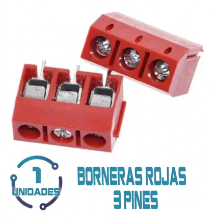 Borneras 3 Pines Rojo