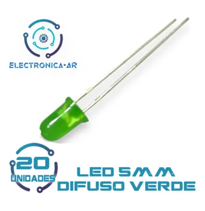 Led 5mm Difuso Verde